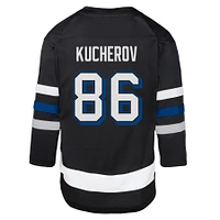 Maillot de joueur réplique alternative du Lightning Tampa Bay noir Nikita Kucherov pour jeunes