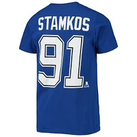 T-shirt bleu avec nom et numéro du joueur Lightning de Tampa Bay Steven Stamkos pour jeunes