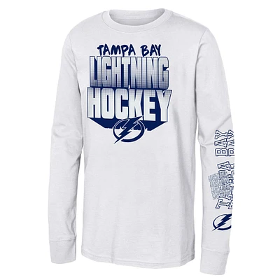 T-shirt à manches longues blanc pour jeunes Tampa Bay Lightning Standout