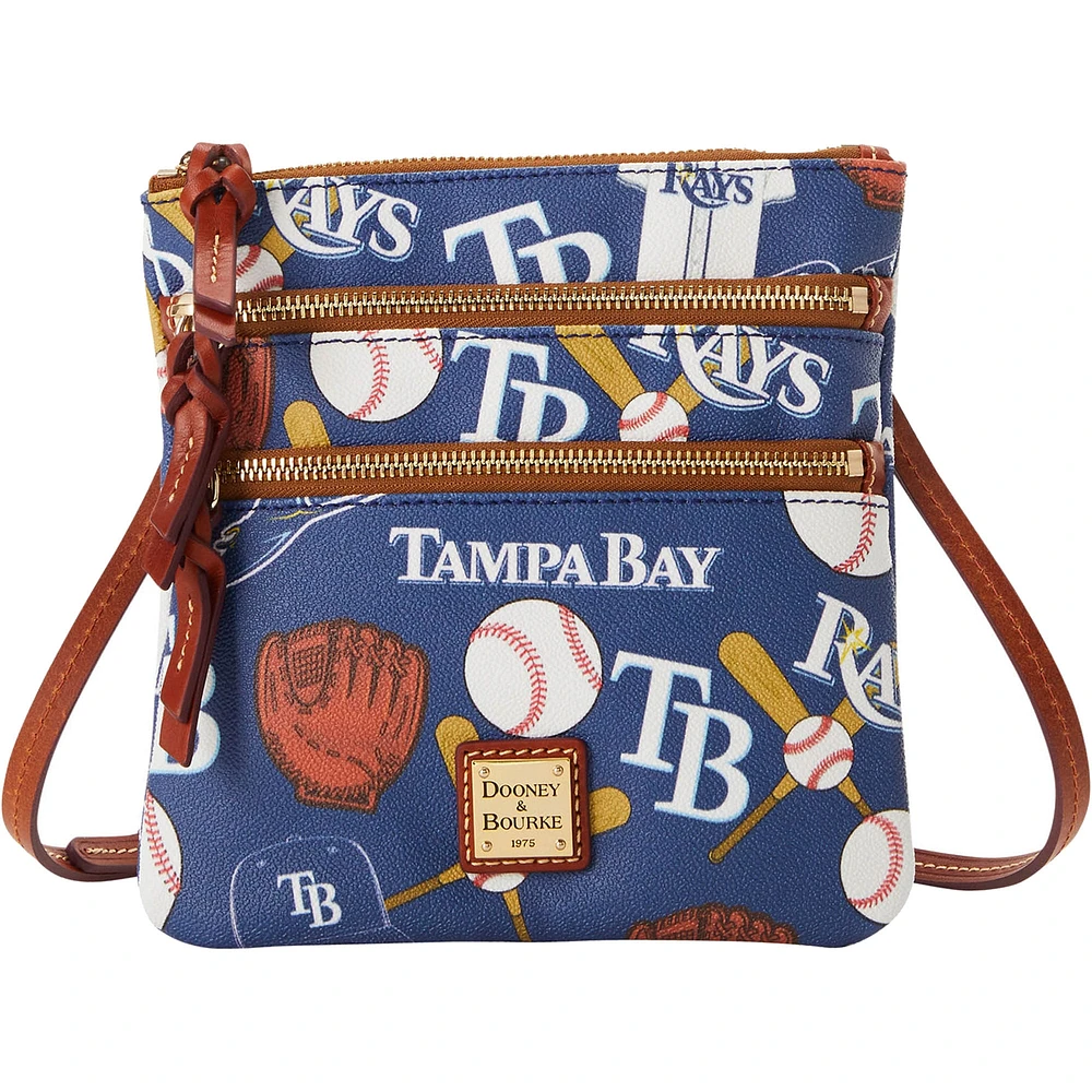 Dooney & Bourke Tampa Bay Rays Game Day Sac à bandoulière à triple fermeture éclair