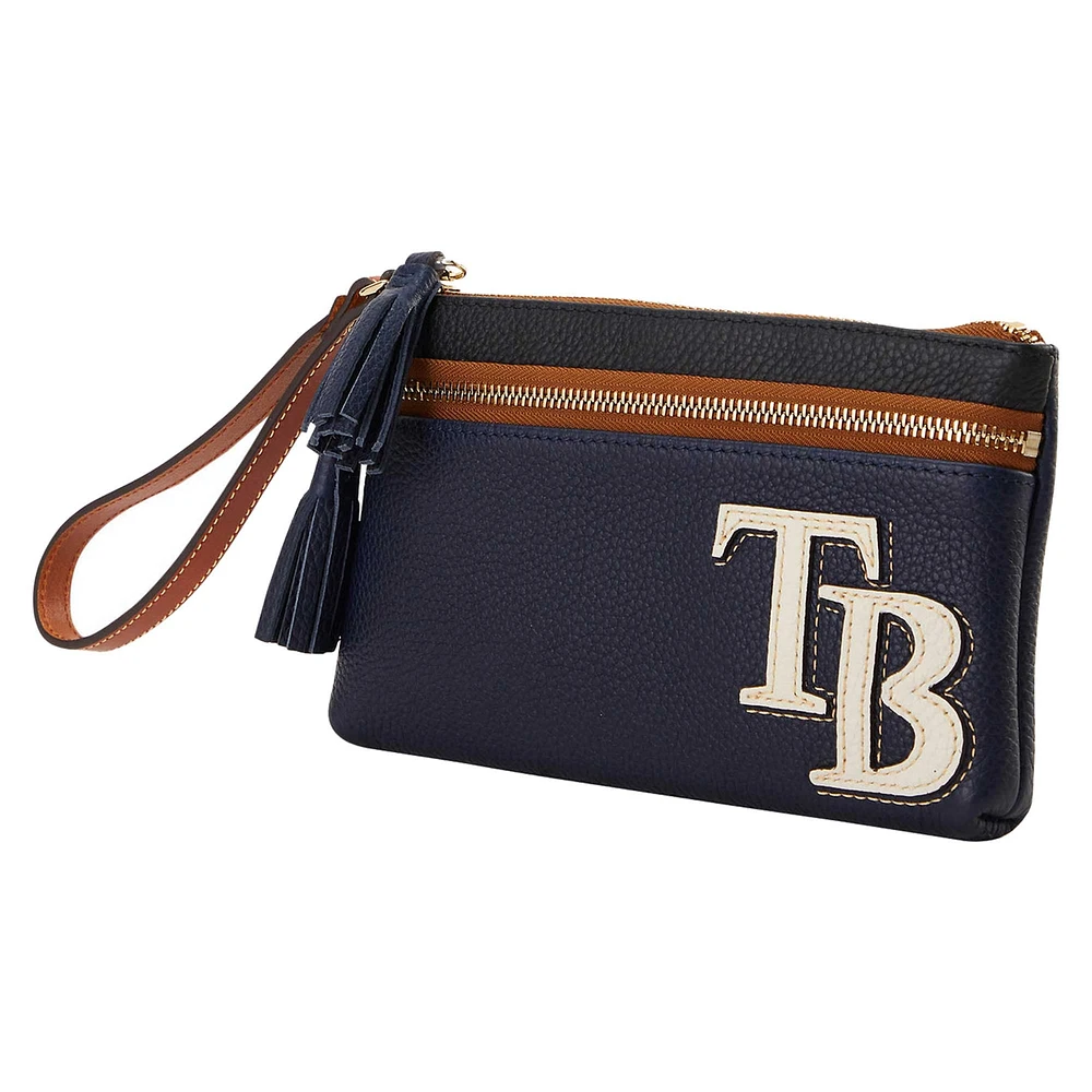 Dooney & Bourke Tampa Bay Rays Infield Double-Zip Wristlet