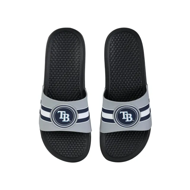 FOCO Atlanta Braves Stripe Raised Slide Sandals