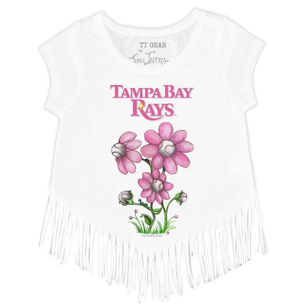 Lids Tampa Bay Rays Tiny Turnip Women's Baseball Babes T-Shirt - White