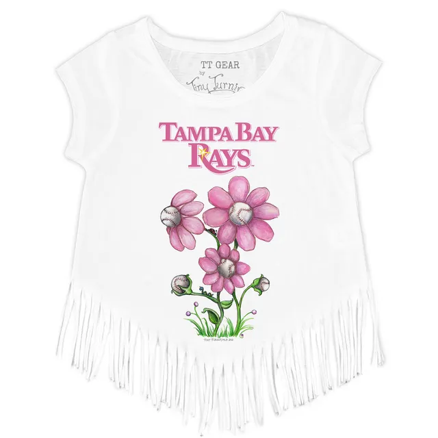 Women's Tiny Turnip White Tampa Bay Rays Girl Teddy T-Shirt Size: Medium