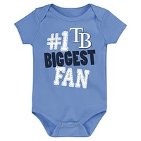 Infant Fanatics Tampa Bay Rays Fan Pennant 3-Pack Bodysuit Set