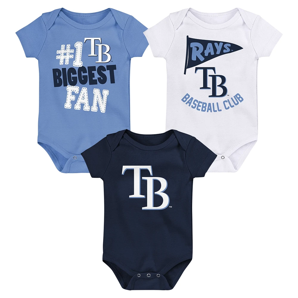 Ensemble de 3 bodys Fanatics Tampa Bay Rays Fan Pennant pour bébé