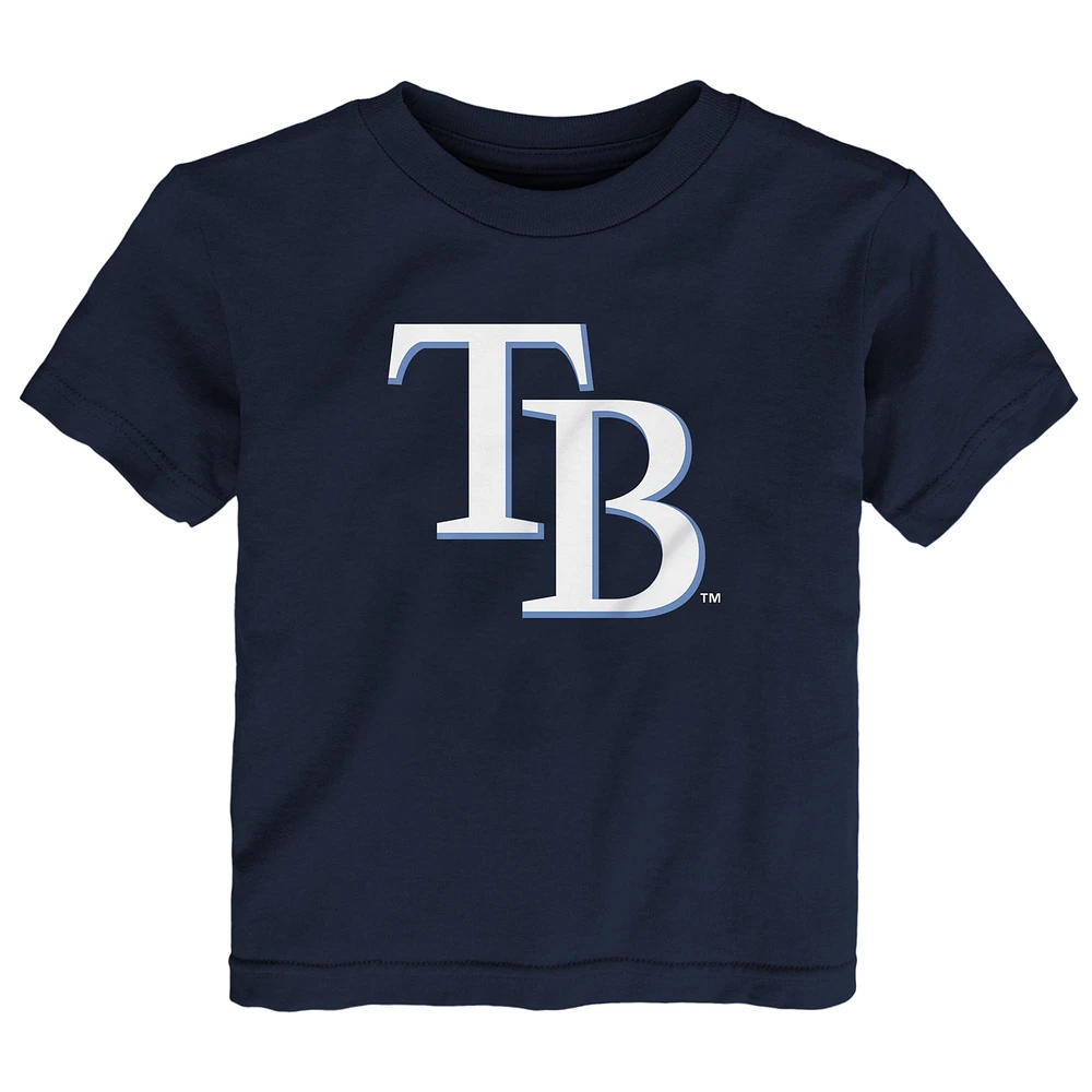 T-shirt à logo principal de l'équipe des Rays Tampa Bay pour bébé bleu marine