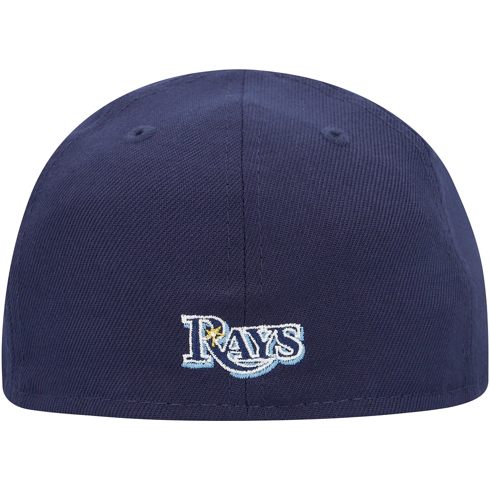 Casquette ajustée My First 59FIFTY New Era Tampa Bay Rays bleu marine pour bébé