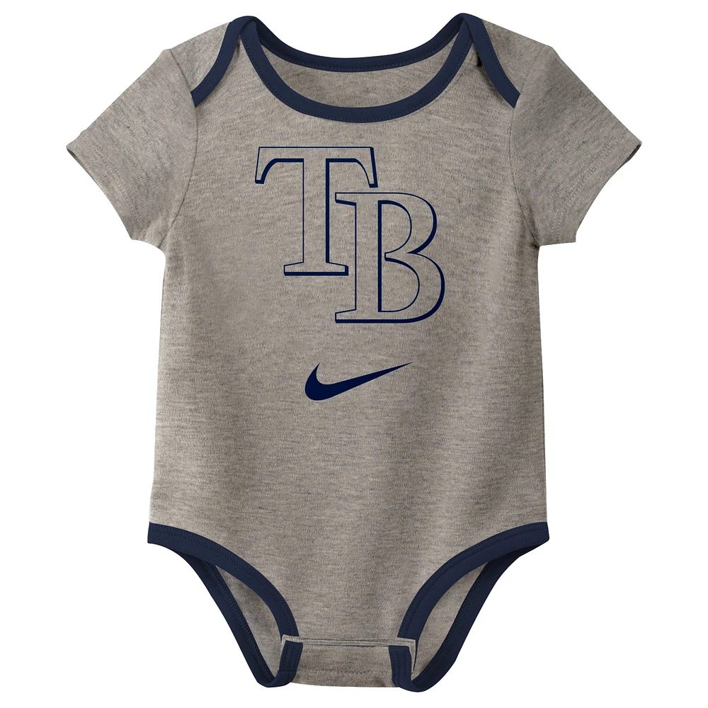 Ensemble de trois bodys Nike Tampa Bay Rays Authentic Collection pour bébé