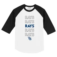 Lids Tampa Bay Rays Tiny Turnip Toddler Slugger 3/4-Sleeve Raglan T-Shirt -  White/Navy