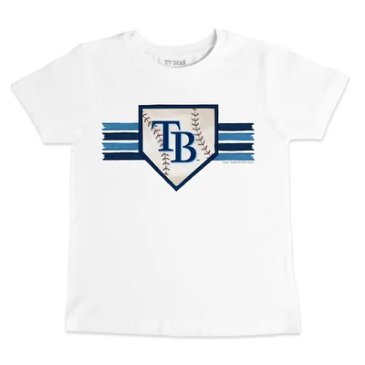 Youth Tiny Turnip Navy Tampa Bay Rays Stacked T-Shirt Size: Small