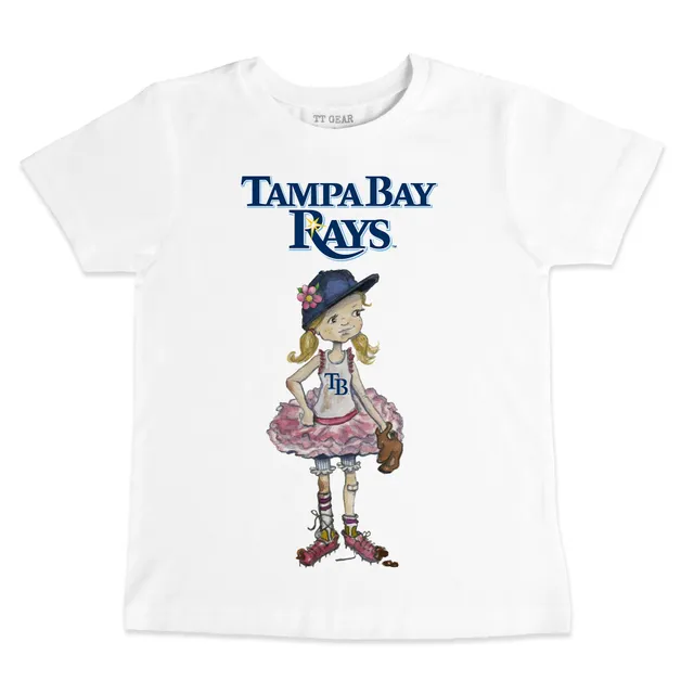 Tiny Turnip Tampa Bay Rays Youth White/Navy Shark 3/4-Sleeve