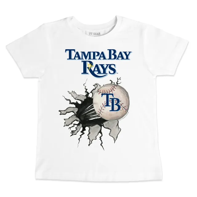 Tampa Bay Rays Tiny Turnip Women's Peace Love Baseball 3/4-Sleeve