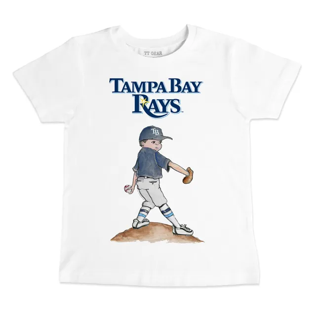 Tampa Bay Rays Tiny Turnip Youth Heart Bat T-Shirt - Navy