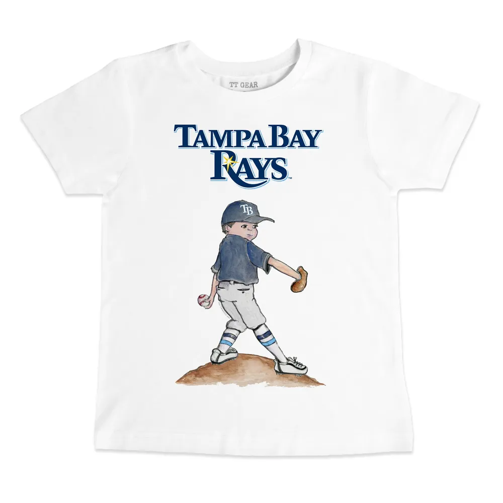 Tiny Turnip Tampa Bay Rays Women's White Unicorn T-Shirt