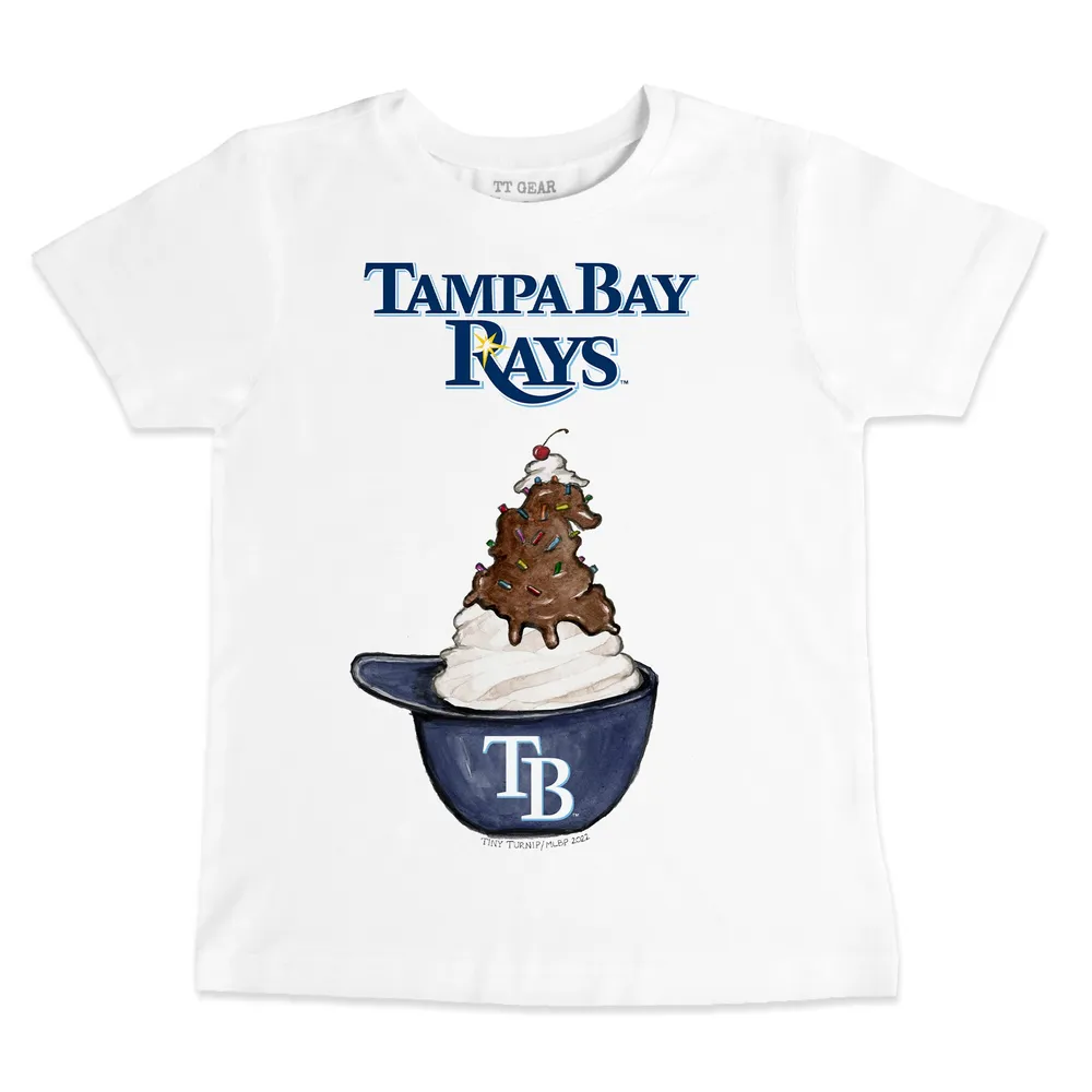 Tiny Turnip Tampa Bay Rays Youth White TT Rex T-Shirt