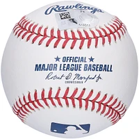 Balle de baseball autographiée par Junior Caminero des Rays de Tampa Bay avec l'inscription « MLB Debut 9/23/23 »