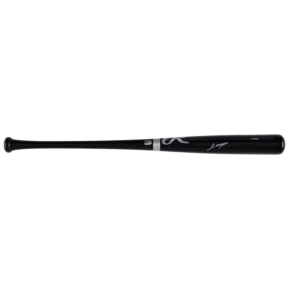 Chauve-souris Rawlings Pro noire autographiée par Junior Caminero des Tampa Bay Rays