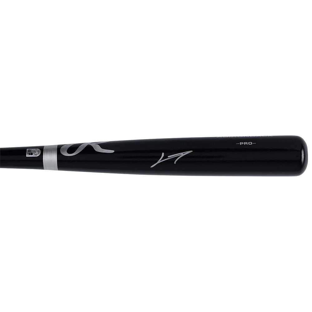 Chauve-souris Rawlings Pro noire autographiée par Junior Caminero des Tampa Bay Rays
