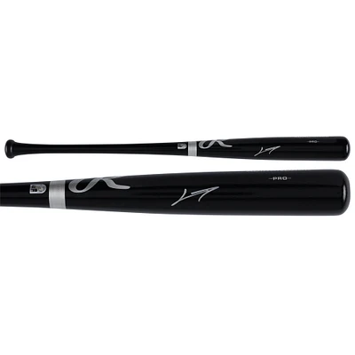 Chauve-souris Rawlings Pro noire autographiée par Junior Caminero des Tampa Bay Rays