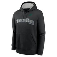Men's Nike  Black Tampa Bay Rays Rewind Club Logo Pullover Hoodie