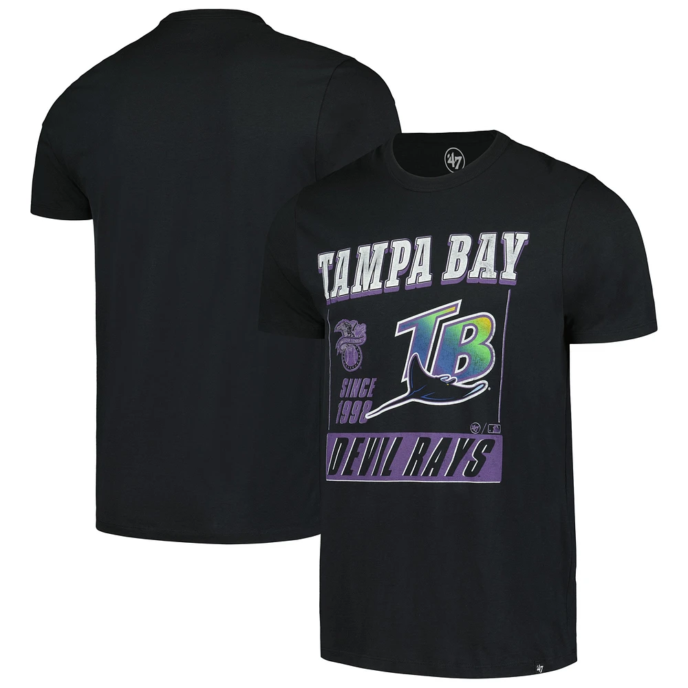 Men's '47 Black Tampa Bay Rays Outlast Franklin T-Shirt