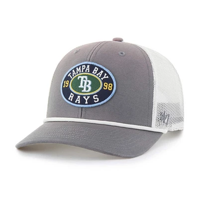 Casquette ajustable Tide Sweep Rope Trucker '47 gris/blanc pour homme des Tampa Bay Rays