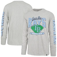 T-shirt à manches longues Fair Ball Franklin pour homme, gris, '47, Tampa Bay Rays
