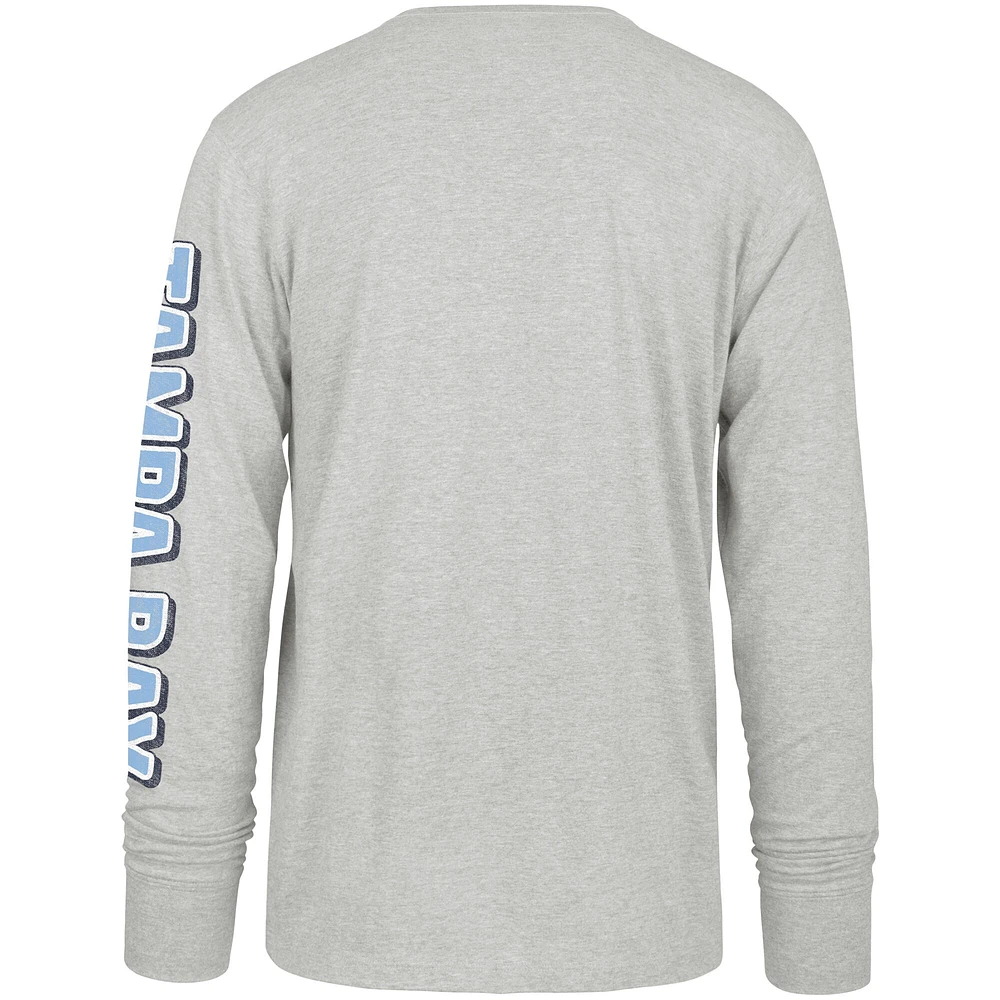 T-shirt à manches longues Fair Ball Franklin pour homme, gris, '47, Tampa Bay Rays