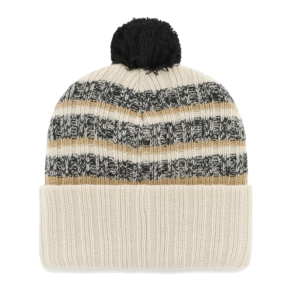 Bonnet en tricot à revers Tavern '47 Natural Tampa Bay Rays pour hommes avec pompon