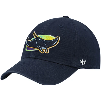 Men's '47 Navy Tampa Bay Rays Clean Up Adjustable Hat