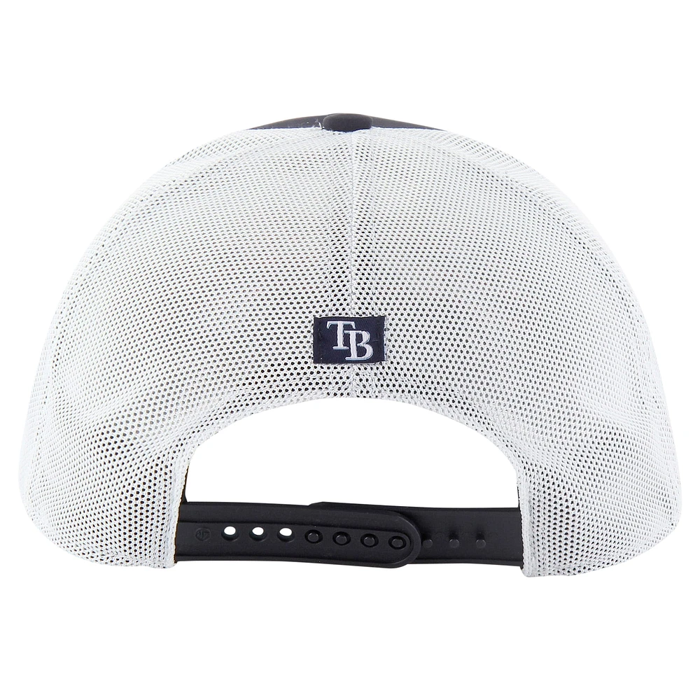 Casquette ajustable Downburst Trucker '47 bleu marine pour homme des Tampa Bay Rays