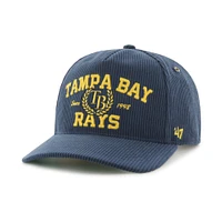 Casquette Snapback en velours côtelé Laurus Hitch bleu marine '47 des Tampa Bay Rays pour homme