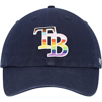 Casquette réglable '47 Navy Rays de Tampa Bay Team Pride Clean Up pour homme