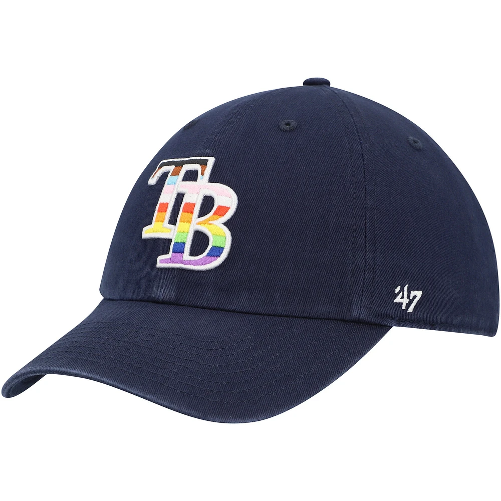 Casquette réglable '47 Navy Rays de Tampa Bay Team Pride Clean Up pour homme