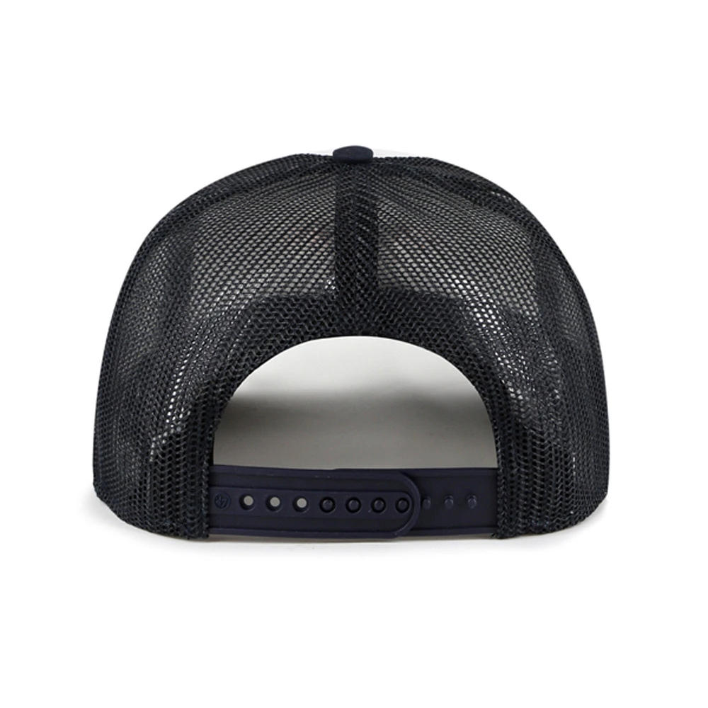 Casquette ajustable Trucker Freshman '47 blanche/bleu marine pour homme des Tampa Bay Rays
