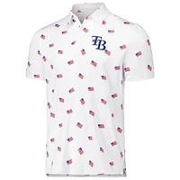 Men's Antigua White Tampa Bay Rays  Americana Polo