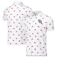 Polo Americana des Rays de Tampa Bay d'Antigua pour hommes, blanc