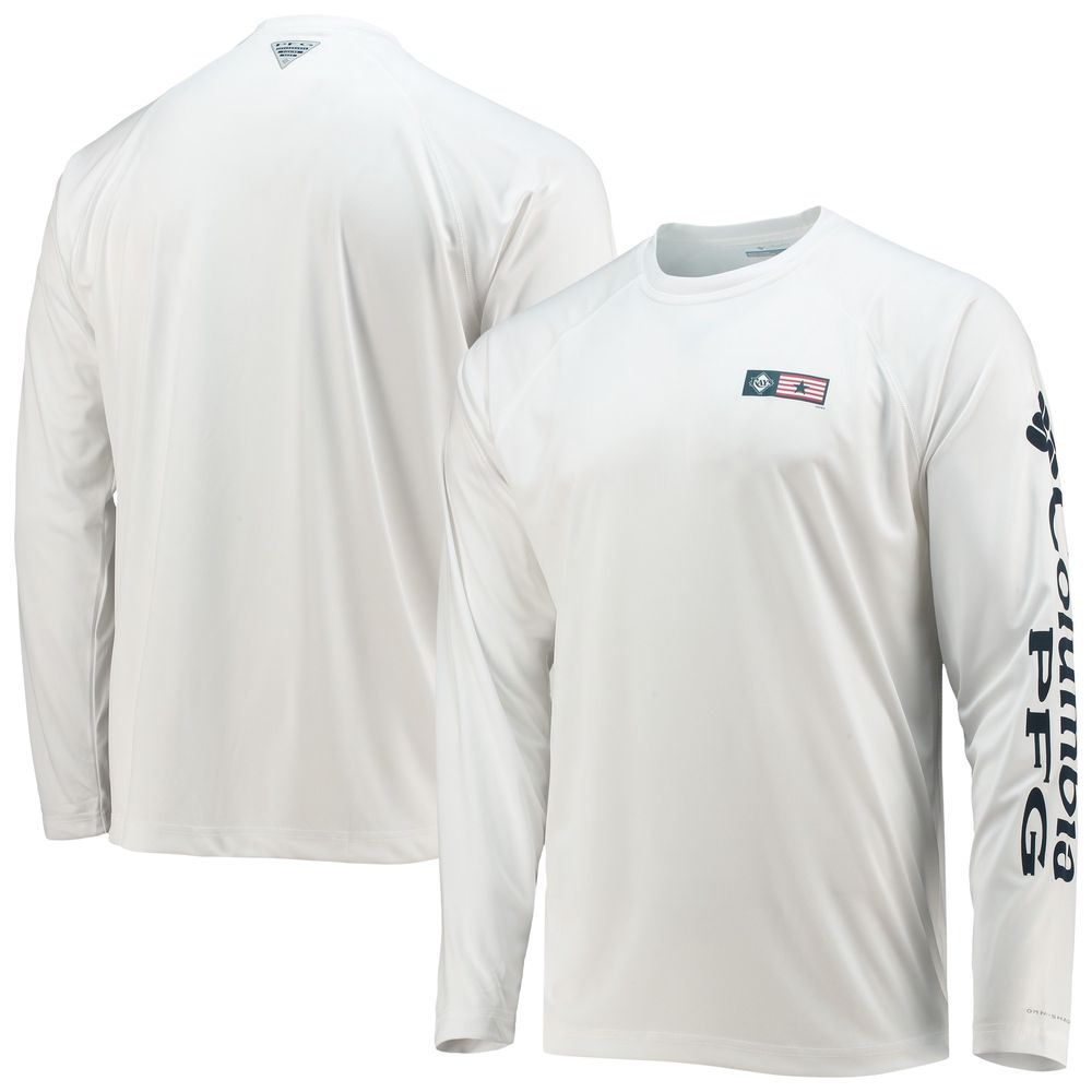 Men's Tampa Bay Rays Columbia White Terminal Tackle Omni-Shade