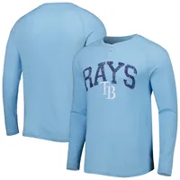 Concepts Sport - T-shirt Henley à manches longues et raglan Inertia Rays de Tampa Bay bleu clair pour homme