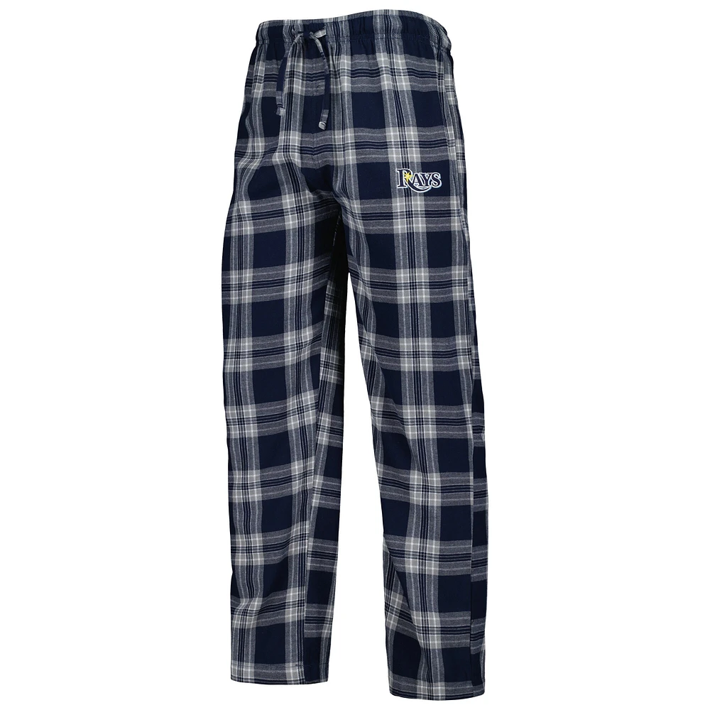 Concepts Sport Ensemble de pyjama et pantalon avec écusson Tampa Bay Rays bleu marine/gris pour homme