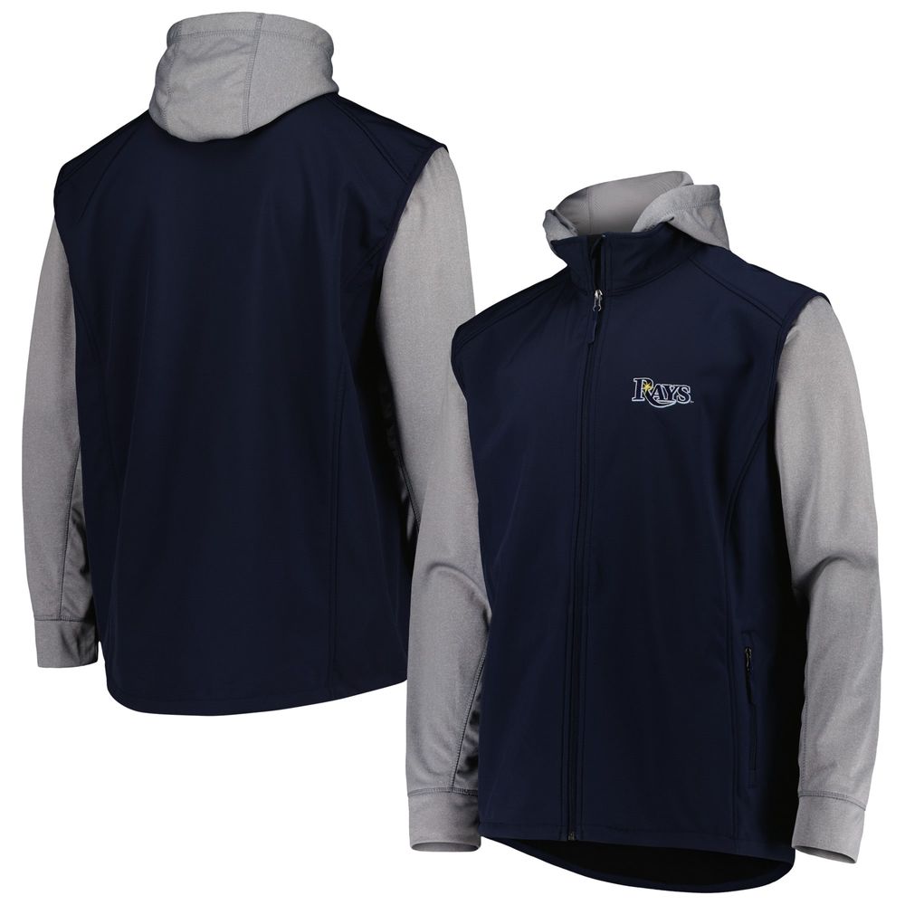 Men's Dunbrooke Navy/Heather Gray Tampa Bay Rays Alpha Full-Zip Jacket