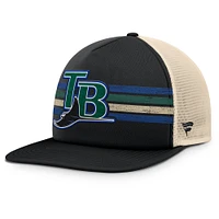Men's Fanatics Black/Natural Tampa Bay Rays Cooperstown Collection Powers Snapback Hat