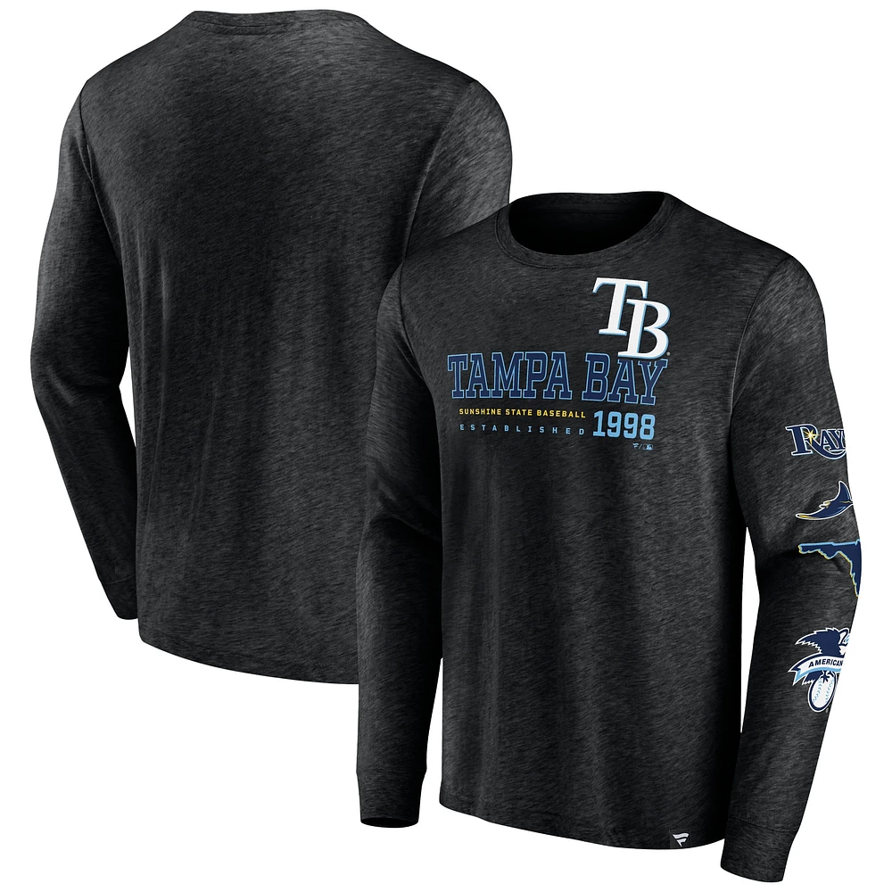 Men's Fanatics Black Tampa Bay Rays High Whip Pitcher Long Sleeve T-Shirt