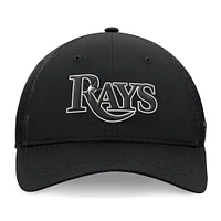 Casquette Fanatics noire Tampa Bay Rays Spacer Mesh Flex pour homme