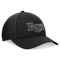 Casquette Fanatics noire Tampa Bay Rays Spacer Mesh Flex pour homme