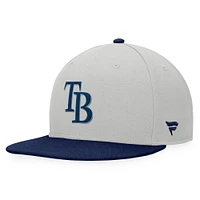 Men's Fanatics Gray/Navy Tampa Bay Rays Glory Days Two-Tone Snapback Hat