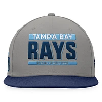 Men's Fanatics Gray/Navy Tampa Bay Rays Line Drive Two-Tone Snapback Hat