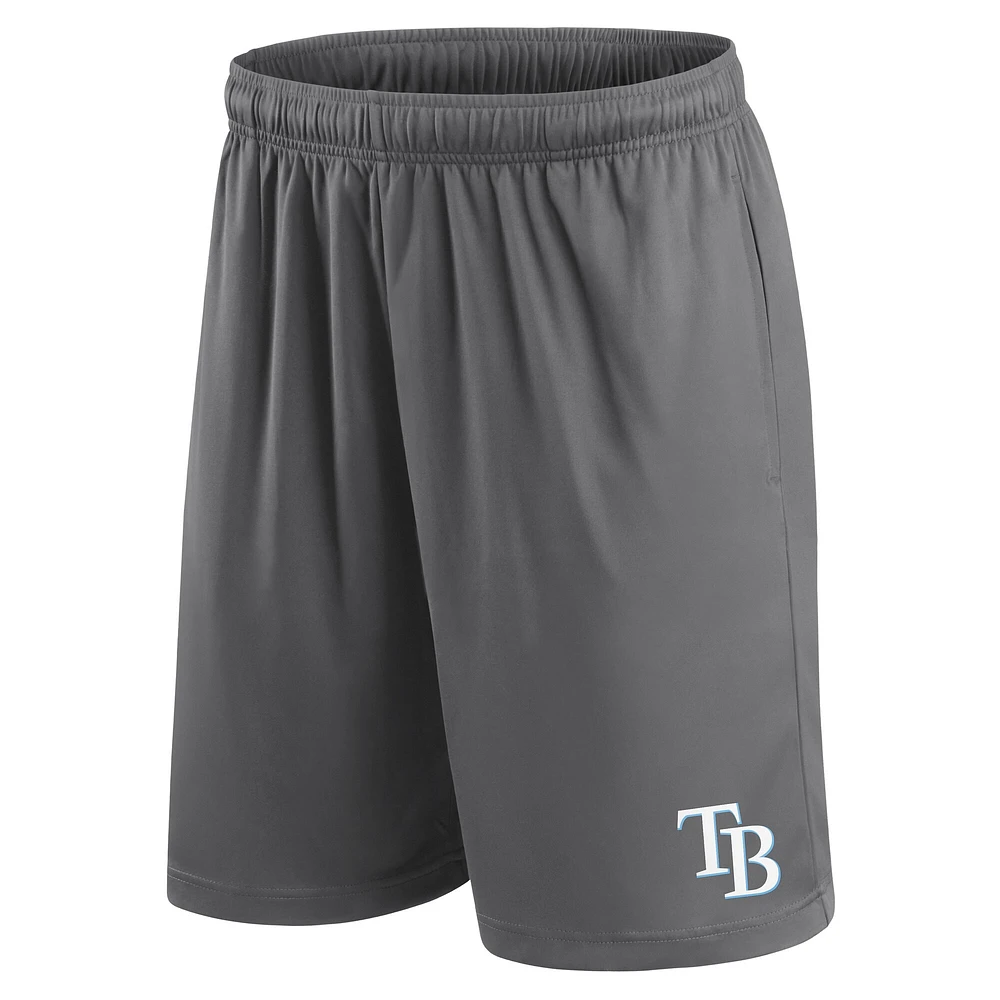 Men's Fanatics Gray Tampa Bay Rays Primary Logo Shorts