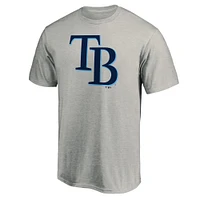 Men's Fanatics Heather Gray Tampa Bay Rays Official Logo T-Shirt